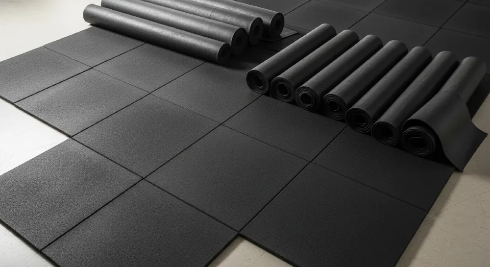 Rubber mats and rolls for gym in Dubai UAE